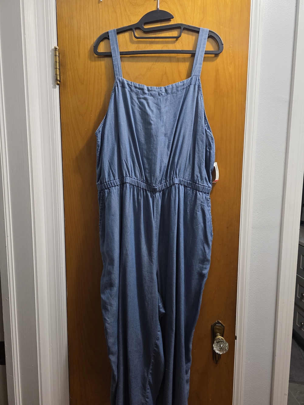 Light Blue Chambray Jumpsuit